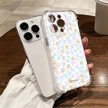 Bonita funda con diseño de flores pastel, compatible con iPhone 16, 15, 14 Pro Max, 13, 12, 11, XR y XS Plus. Fabricada en silicona TPU, ofrece protección contra golpes y caídas, además de una excelente sensación al tacto. Es el regalo perfecto para familiares, amigos y seres queridos. - transparente - Ver 1