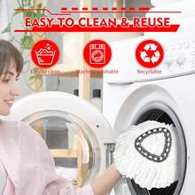 3 Pack Spin Mop Replacement Heads, Compatible With O-Ceda Easywring Spin Mop Heads Replacements, Microfiber Mop Refills For Easy Cleaning And Machine Washable - 彩色 - 查看 7
