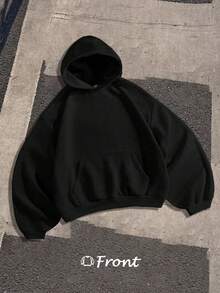 Men's Y2K Style Pure Cotton Hooded Sweatshirt Koi Fish Japanese Art Red Sun Design Streetwear Fashion Trendy Graphic Print Kangaroo Pockets And Drawstrings Long Sleeves Loose And Casual Thick Fabric Ideal For Gifts In Autumn And Winter High Quality Men's Clothing S To XL - Negro - Ver 3