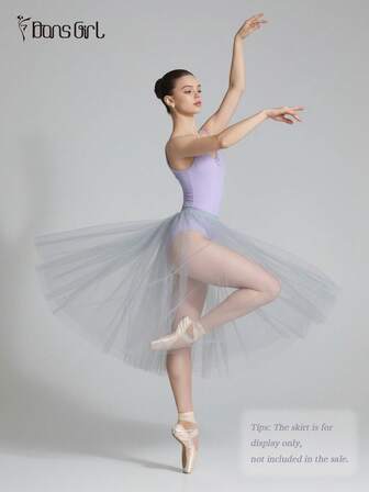 DonsGirl 1個 女性用バレエレオタード、調整可能な肩紐、ウエストフィット設計、ダンスと体操のパフォーマンストレーニングに適しています