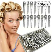 100/30/20/10 chiếc Kẹp tóc kim loại chuyên nghiệp dùng trong salon để tạo độ phồng cho chân tóc, phụ kiện tóc, dụng cụ tự làm, mùa thu, du lịch, dụng cụ tạo kiểu tóc, phụ kiện nữ, sản phẩm chăm sóc tóc, quà tặng, quà tặng cho nữ, phụ kiện đội đầu, kẹp tóc - Bạc - Xem 8