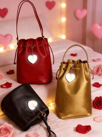 Yogle USB Rechargeable Matte Sensor Handbag Light, Mini Touch Control Handbag Light, Portable Handbag Night Light, Wallet Glowing Heart-Shaped Pendant Keychain Night Light, Creative Gift