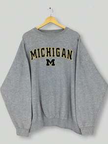 1Pcs,2026,Vintage Michigan Wolverines NCAA Sweatshirt XXLarge University Of Mich (2)Pullover,Cotton,Cozy,Winter Clothes For Women,Crewneck,Graphic, Christmas Gifts,Sweatshirt Women New Yearswinter Clothes For Women, Crewneck, Graphic, Christmas Gifts, Sweatshirt Women - 淺灰色 - 查看 5
