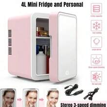 Portable Mini Refrigerators Are Suitable For Home Or Car Use To Store Food, Cosmetics And Other Items That Need To Be Kept Refrigerated. - 粉色 - 查看 4
