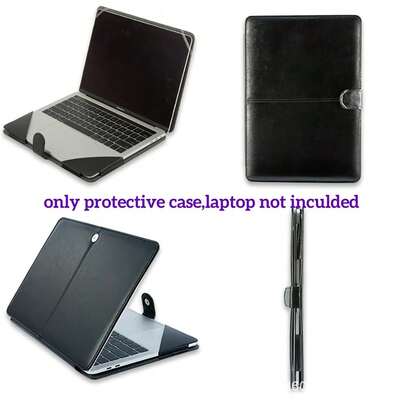High-End PU Leather Protective Case Compatible With Apple Air/Pro 13.3/13.6 Inch (Brown/Black)