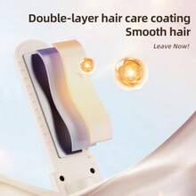 二合一多功能无线迷你便携式USB充电直发器/卷发器，6档温度可调，LCD数字显示屏，适用于所有发质，配有防尘袋，5000mAh锂电池持久续航，小巧便携，适合角色扮演、派对、旅行、毕业典礼、面试等场合，男女皆宜。内含1个防尘袋、1把梳子和1个发夹。