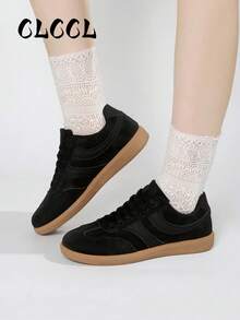 2026新款女士休闲平底运动鞋 - 黑色 - 查看 5