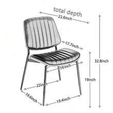 Dining Chairs - Black + PU Leather + Foam - View 9