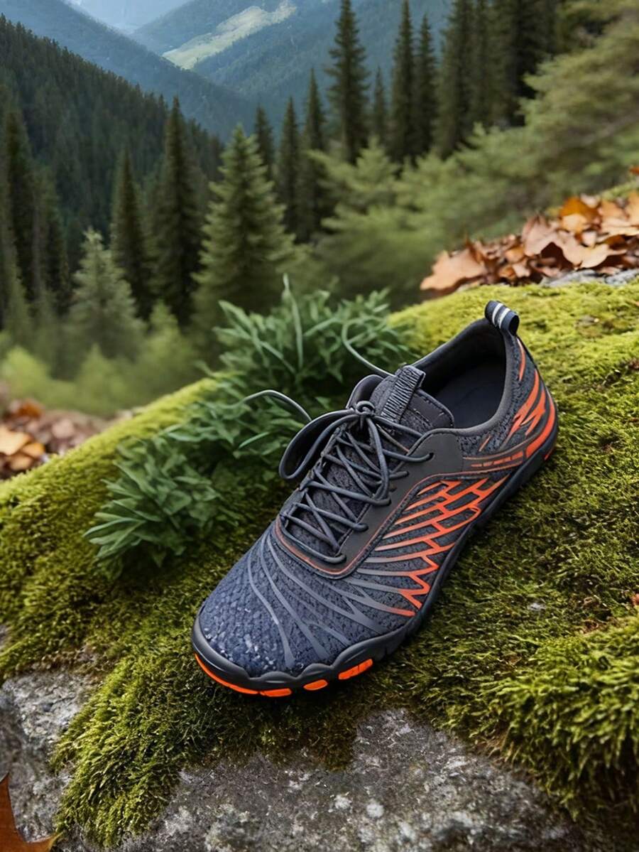 Barefoot Water Shoes For Women & Men - Quick-Dry, Non-Slip Trail Runners | Wide Toe Box | Feel The Ground | Hiking, Running, Swimming, - Xám và Cam - Xem 1