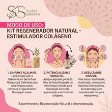 Kit Pele de Porcelana: Sabonete de Açafrão Dolomita + Óleo Rosa Mosqueta 30mL - Clareador Anti-Foliculite Anti-estrias - Rosa empoeirado - Visão 4