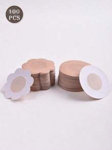 100pcs/Pack Disposable Nipple Covers, Seamless Breathable Self-Adhesive Invisible Bra, Women's Lingerie Accessories, Low-Cut Evening Dress, Bra, Lingerie Accessories, Prevent Wardrobe Malfunction Nipple Pasties, Wedding Photography Supplies, Wedding Dress Accessories