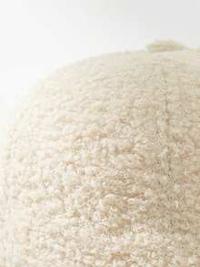 1 pièce Chapeau visière large en fausse fourrure de couleur unie, chaud pour femmes. Casquette de baseball polyvalente et pour les activités décontractées, les trajets et les sorties en automne/hiver - 1 pièce - Voir 7