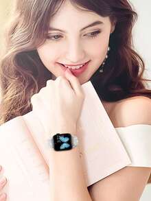 2 Packs Sparkly Stretchy Nylon Stretchy Band Compatible With Apple Watch 38/40/41/42/44/45/46/49mm, Shiny Elastic Nylon Straps Women Replacement Sport Solo Loop Wristband Compatible With IWatch Series Ultra/11/10/9/8/7/6/5/4/3/2/1 - Black - View 9