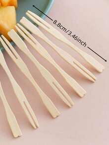 50/100/200pcs Disposable Mini Fruit Picks, Thick Suitable For Desserts, Sandwiches, Salads, Buffets, Parties, Weddings, Picnics, Small Fruit Skewers, Party Supplies - Multicolor - View 8