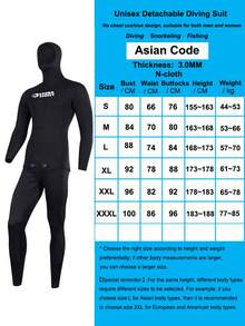 scubadonkey 3mm Thick N-Type Neoprene Diving Suit, Unisex Warm Wetsuit, Women's Two-Piece Cold-Proof Fishing Suit, Men's All-Season Warm Snorkeling & Swimming Outfit - Black - View 11