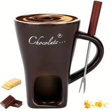 Ceramic Chocolate Melting Pot, Chocolate Melting Pot Cup Set, Mini Ceramic Hot Pot Set (With Spoon) - Mini Melting Pot Cup, Ideal For Melting Chocolate, Cheese Fondue And Heating Candies - A Small And Exquisite Dessert Party Set, Perfect For Date Night, Wedding, Birthday And Valentine's Day Gifts. - Multicolor - View 15