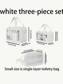 1pc Multi-Functional Travel Makeup Bag, Large Capacity Makeup Organizer Bag, Portable Cosmetic Storage Pouch For Brushes, Perfume, Toiletries, Pens, Eyeshadow, Sanitary Pads, Lipstick, Skincare, Electronics, Great Gift For Christmas, Valentine's Day, Mom, Friends, Teachers