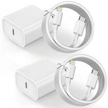 30W快速充电器适配器 + 2米高效数据传输充电线，兼容 14/13/12/11/XS/XR及系列，墙式充电器套装 - 白色 - 查看 1