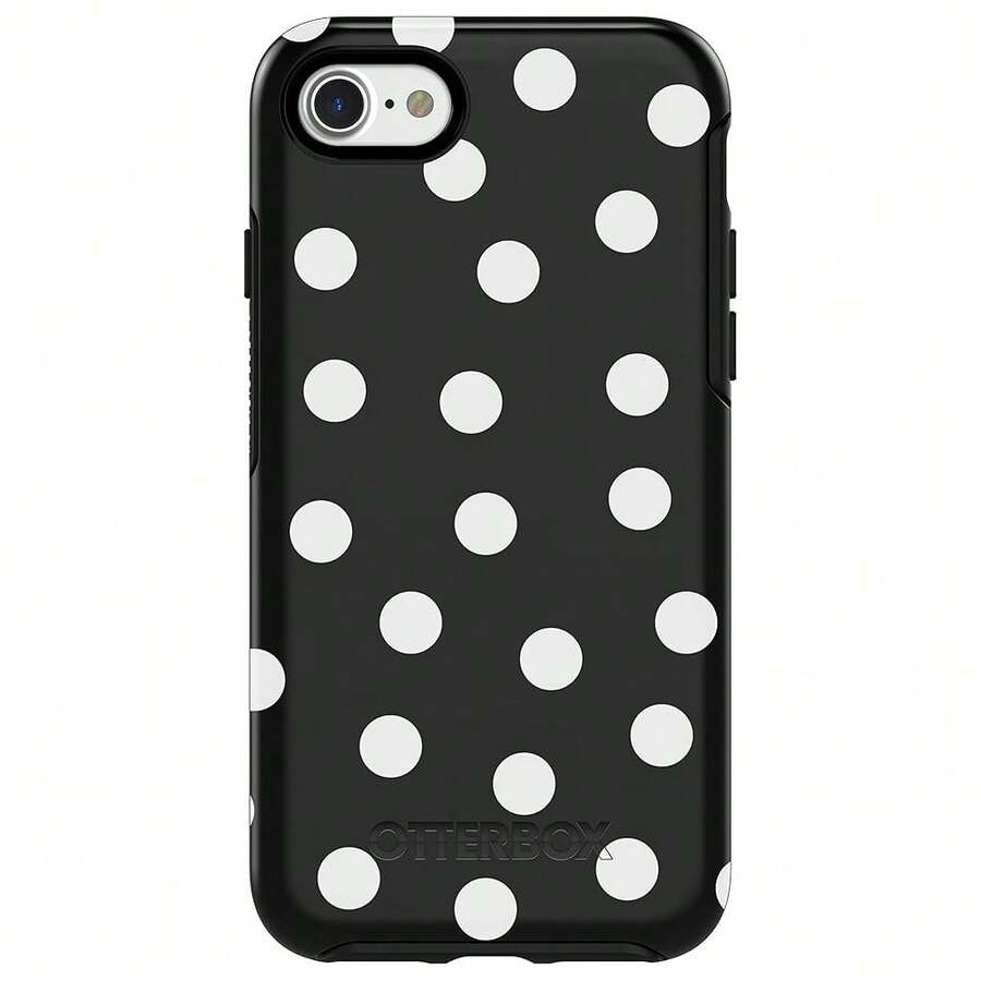 Symmetry Series Case For For IPhone SE (2nd Gen - 2020) And For IPhone 8/7 (NOT Plus) - Retail Packaging - Date Night (Black/White Polka DOT Graphic) - Black - 查看 1