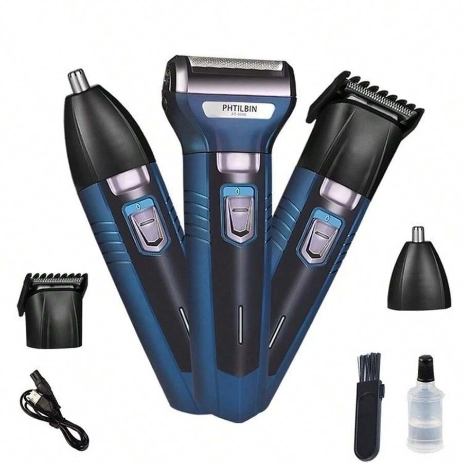 3-In-1 Electric Shaver, Trimmer, And Hair Remover For Hair, Nose, Beard, And Body - 三合一刮鬍機 - 查看 1
