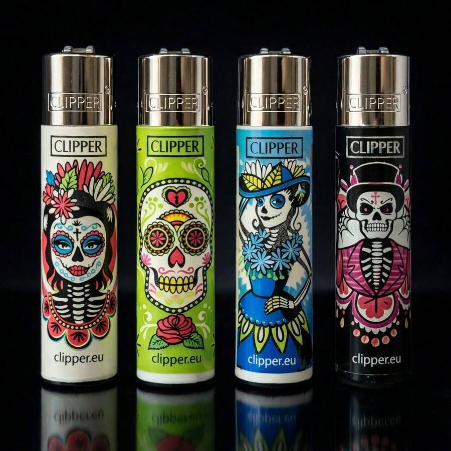 KIT 4 unidades CLIPPER COLEÇÃO  CAVEIRAS MEXICANAS- UNITARIO