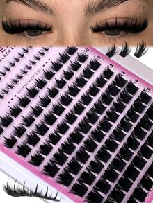 Spikes+300D+Lower Eyelashes Lash Clusters Long 6-18mm Lash Spikes Lower Eyelashes D/DD136pcs Eyelash Clusters Volume Individual Lashes DIY Spiky Lash Extension Manga Cluster Eyelash Extensions Mink Strips Lashes Thick