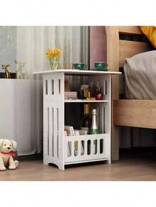 小型桌面置物架、储物架、桌面收纳架、多功能多层置物架，易于组装，非常适合卧室和客厅装饰，实用书籍和装饰品架、化妆品收纳架、书架、茶杯水杯咖啡收纳架