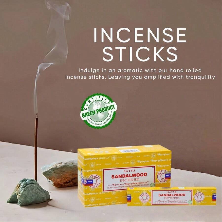 Encens Satya Nag Champa - Boîte de 12 bâtonnets - Santal - Voir 1
