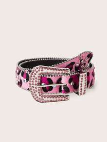 派對豹紋粉紅水鑽