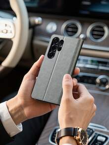 Grey Multifunctional Wallet Phone Case, PU Material Android Phone Case, Waterproof Shockproof Anti-Fall Anti-Scratch Full Coverage - Grey - View 3