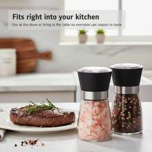2.5" X 5.1" Salt And Pepper Grinder Set, Refillable Spice Grinders - Multicolor - View 6