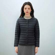 Women Down Coats - Beige - View 9