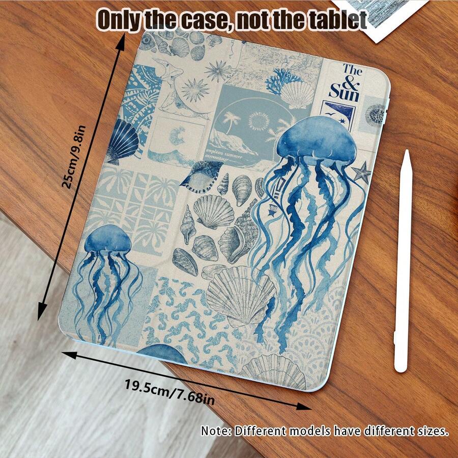 Y型折叠支架，高清UV印刷，360°旋转iPad保护壳，兼容iPad 11（2025款）、iPad Air 11/13（2025款M3）、iPad Air（M2）11/13英寸、iPad Air 4/5/6（10.9英寸）及其他iPad型号，保护套设计，支持多角度调节，六向支架摆放，内置笔槽，透明后盖，防摔保护，自动唤醒/睡眠功能 - 彩色 - 查看 1