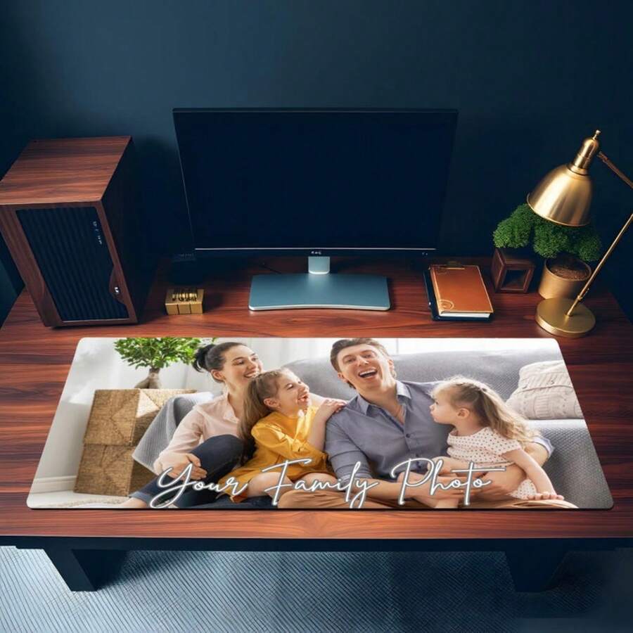 1PC Personalized Photo Large Mouse Pad With Stitched Edges, Custom Rectangle Mousepad Gift For Girlfriend, Boyfriend, Wife, Husband,  Perfect Boy Gift For Birthday, Anniversary, Mother's Day, Christmas, 26 Years Back-To-School Season - 23.6" X 13.8" - default - View 1