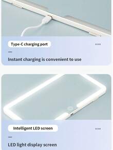 (1-Pack)   Car Visor LED Vanity Mirror With 3 Modes, Rechargeable Touchscreen Makeup Mirror With Dimming Function, Anti-Glare Rearview Mirror For Sun Protection & Travel - 粉色 - 查看 9