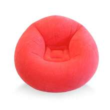 45x45x28 Inflatable Beanless Bean Bag Chair Lounge Sofa - Red - 紅色 - 查看 4