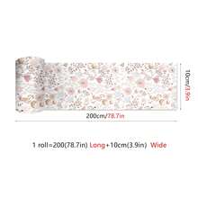OUTANA 1 Roll 78.7 Inch Vinyl Tile Sticker Self-Adhesive PVC Wall Decal Wallpaper Floral, Wave, Animal Pattern, Removable Wall Decor For Bathroom, Dorm, Living Room, Bedroom, Kitchen, TV Background, Office, Width 10/15/20/30cm