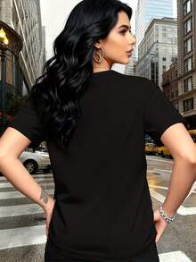 Women'S Spanish Bible Verse T-Shirt - "El Tiempo De Dios Es Perfecto" (The Time Of God Is Perfect) - Soft Religious Faith Apparel - Lightweight Everyday & Vacation Tee - 黑色 - 查看 3