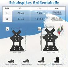 1 Pair 10-Claw Heavy Duty Anti-Slip Ice Cleats, Suitable For Hiking, Ice Climbing, Hunting, Running, Winter Walking, Shoe/Boot Specific Snow Spikes, Steel Anti-Slip Crampons For Snow, Ice, And Rocky Terrain Outdoor Gear - Sizes 44-48 - View 8