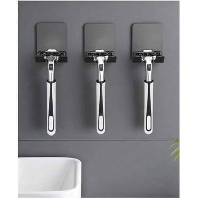 No Drill Shaver Holder, Wall Mounted Plug Hook, Wall Mounted Garment Bag Hook, Multi-Function Wall Mounted Shaver Rack: Multifunctional Solution! Plastic Shaver Wall Mount Hooks, No Drill Shaver Holder And Phone/Bag Organizer Rack.