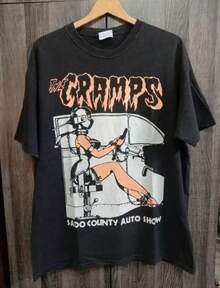 The Cramps Band Black Short Sleeve Cotton Unisex T-Shirt Reprint S-5XL - Nhiều màu - Xem 1