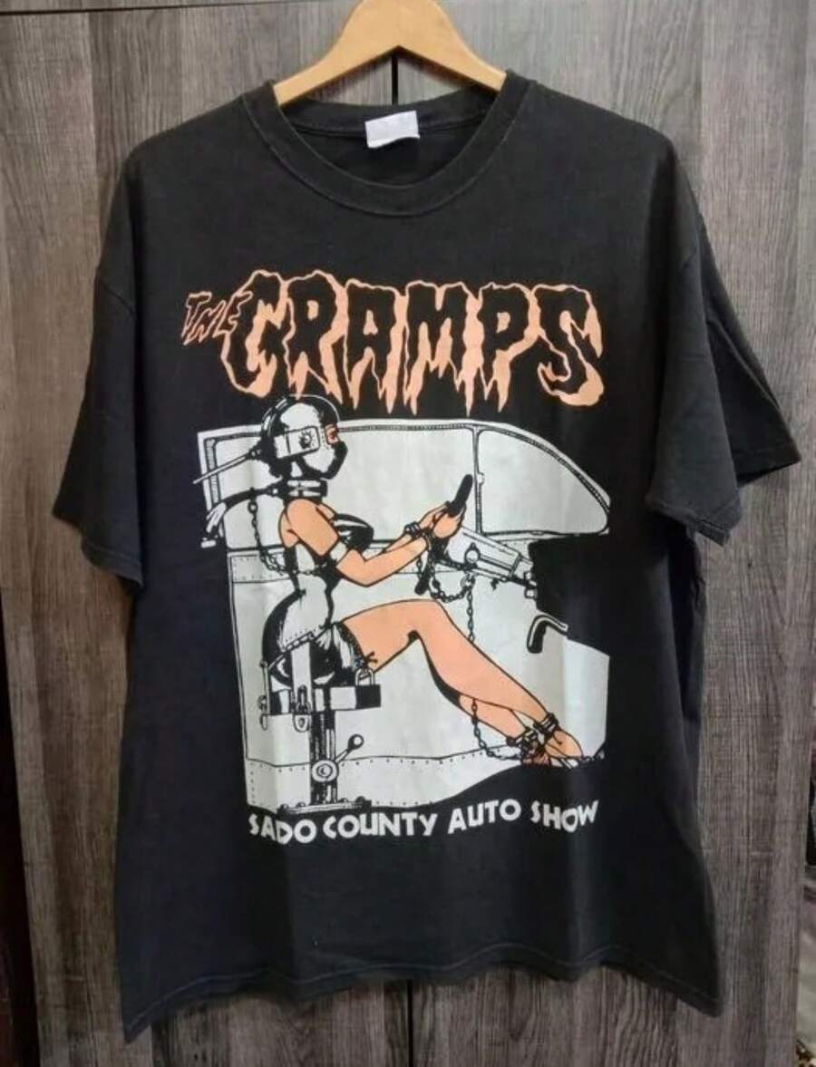 The Cramps Band Black Short Sleeve Cotton Unisex T-Shirt Reprint S-5XL - Nhiều màu - Xem 1