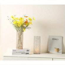 Crystal Flower Vase And PillarCandle Holder Set 10.24 Inch WeddingCylinder Flower Vases Stand TableCenterpieces Candle Holders For Table RoomHome Wedding Party Events Decor - Two Colors - View 8