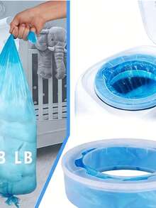 Wkład do worka na pieluchy, wkład do wiaderka na pieluchy, grube, nieprzepuszczające zapachów worki na pieluchy, odpowiednie na baby shower, do dekoracji wnętrz, na prezenty, szczelny i odporny na zapachy materiał PEVA, łatwe do rozerwania, wkład do wiaderka na pieluchy, wkład do żwirku dla kota - Wielokolorowe - Zobacz 3