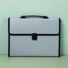 1pc A4 Diamond Pattern Accordion File Folder, Large Capacity Business Office Multi-Layer Document Storage Bag, Student Exam Paper Bag - Multicolor - View 12