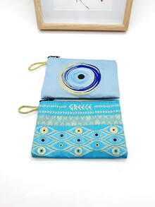 Ví đựng tiền xu thêu cho trẻ em mới, bộ 1/2/3/6 chiếc, họa tiết mắt quỷ, túi thêu hai mặt cho bé gái, túi đựng đồ di động, túi đựng mỹ phẩm cho bé gái, ví đựng thẻ đa chức năng, ví tiền, túi đựng mỹ phẩm chất lượng cao kiểu cổ điển, túi xách tiện dụng, ví đựng tiền xu họa tiết tinh tế. - Nhiều màu - Xem 9