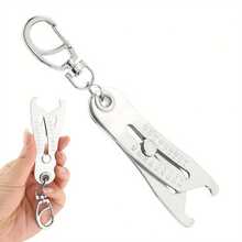 1pc Portable Precise Thread Size Checker Keychain – Stainless Steel Bolt & Nut Identifier Gauge With Measurement Markings, Quick Handy Measuring Tool For Accurate Thread Size Verification, Nut Identification | Compact Keychain Design | Durable Construction - 1 cái - Xem 2