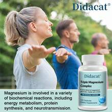 Triple Magnesium Complex Supplement, 120 Capsules, Contains Magnesium Glycine, Magnesium Malate, And Magnesium Citrate To Support Muscle And Bone Health. - 1 chai - Xem 6