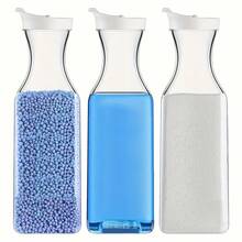 1/2 bình đựng bột giặt vuông (đen trắng), dung tích 1500ml, tiết kiệm không gian, thích hợp để đựng trong phòng tắm và nhà bếp, chất liệu nhựa, có thể đựng nước xả vải, bột giặt dạng lỏng, có nhãn dán tăng hương thơm, nắp chống rò rỉ, sử dụng được quanh năm. - Trong sáng - Xem 7
