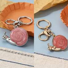 2pcs Resin Snail Shaped Pendant Keychain Decoration - Multicolor - View 8